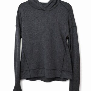 Lululemon "Squad Goals" Hoodie in Pebble Jacquard Black - Size 2 - Like NEW